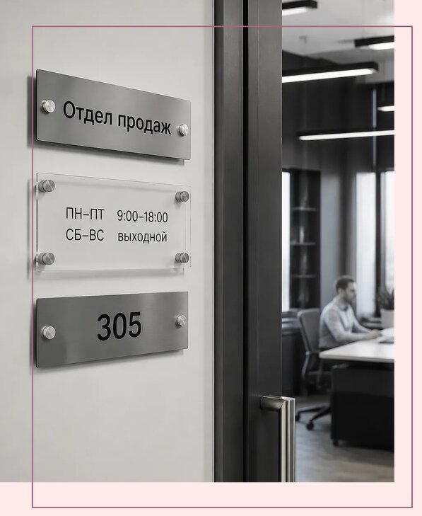Офисные таблички на дверь в Касимах по цене от 5328 р. | Аванза-Ксм